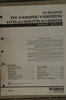 Service Manual für Yamaha RX-V495RDS / HTR5140RDS