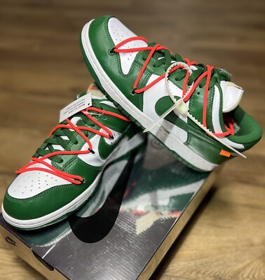 Sz Brand NEW OFF-WHITE × Dunk Low 'Pine Green' 2019 CT0856-100
