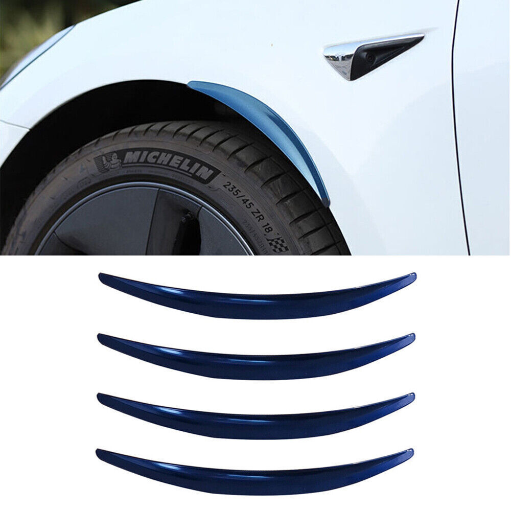 For Tesla Model 3 2017-2022 Sapphire Mud Flaps Fender Wheel Eyebrow 4pcs N