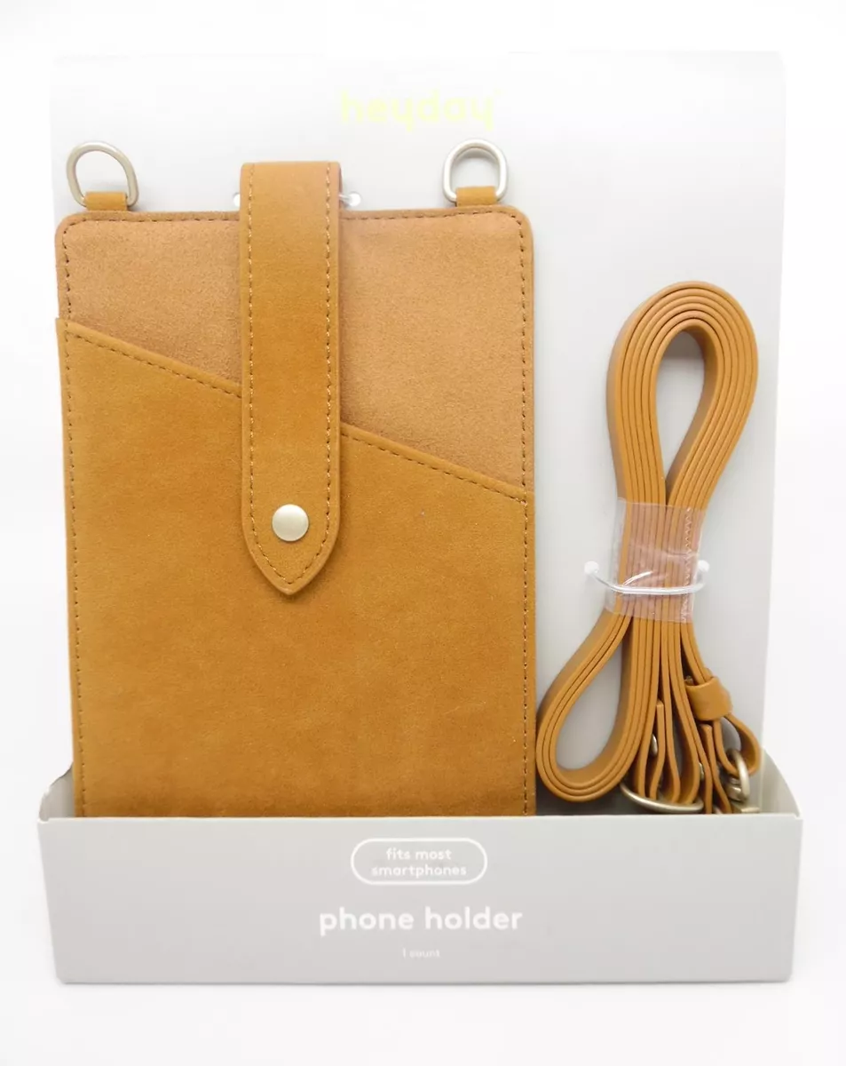 Leather crossbody phone holder hot sale