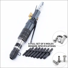 Pneumatic Straight Riveter GB827 Split Pin Air Hammer with 8Pcs Head Solid Semi