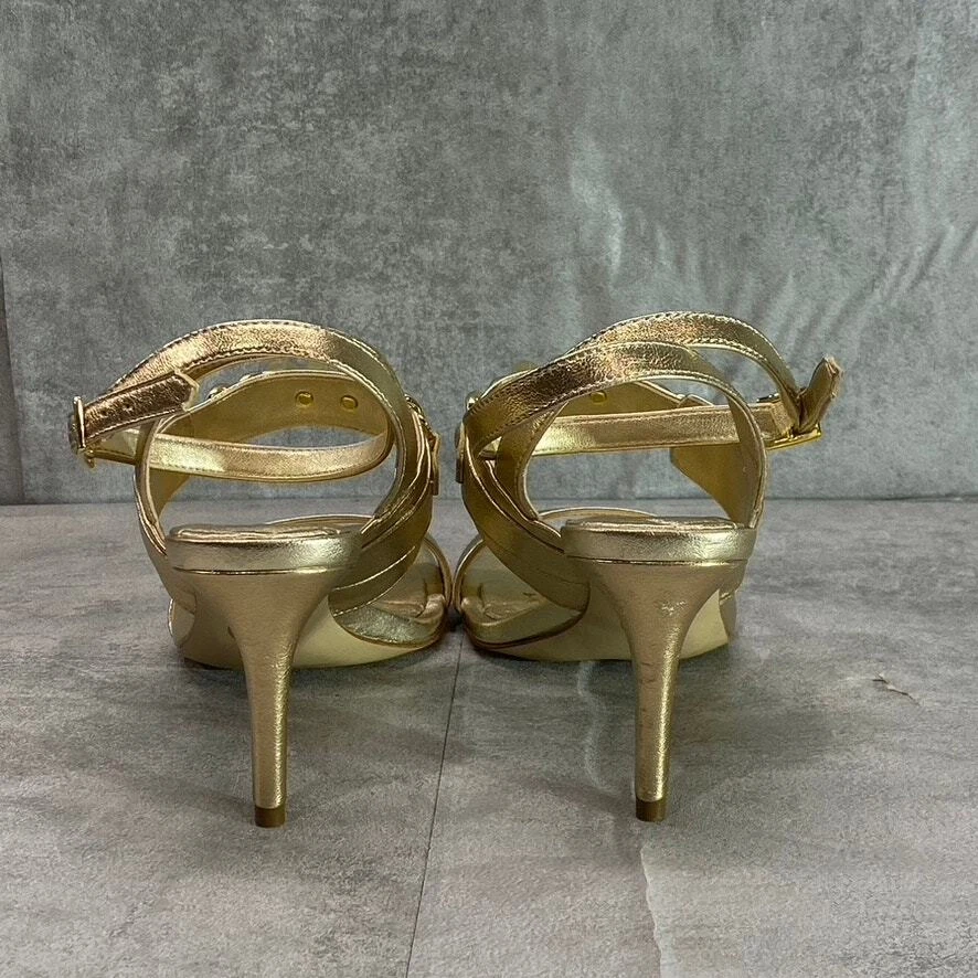 MICHAEL MICHAEL KORS Donna Oro Pallido Blaino Cinturino alla Catena Abito Sandali