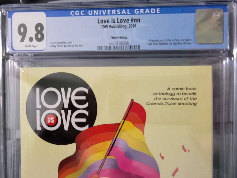 Love is Love CGC 9.8:IDW 出版:第一期哈利波特漫画:第三版 — 第 2/3 张图片