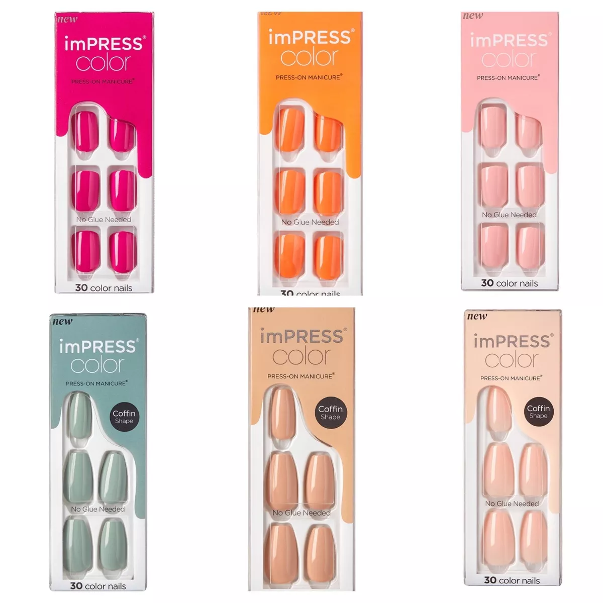 Kiss ImPress Press-On Manicure Color Nails (Pure Fit)Added New