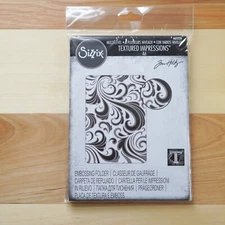 Tim Holtz SIzzix Textured Impressions Embossing Folder - Swirls 665226 A6