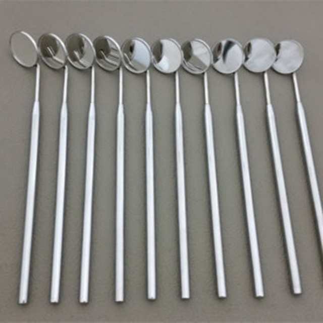 10x Dental Mouth Mirrors With Grip Handle Stainless Steel Glass 4