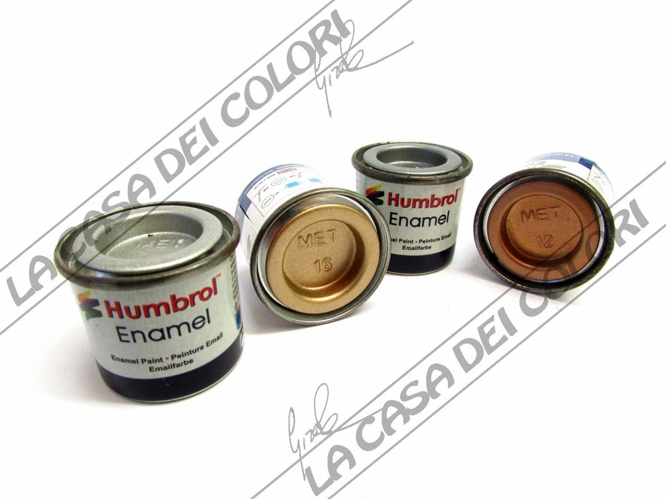 HUMBROL ENAMEL - METALLIC - 14 ml - SMALTO PER MODELLISMO - COLORI METALLICI