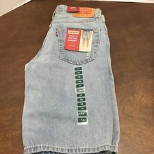NWT Levis Youth Boys Shorts 14 Reg 27 Light Blue Denim 511 Adjustable Waistband