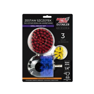 Für MOJE AUTO 19-628 SET OF CLEANING BRUSHES (3 PCS) / MY AUTO