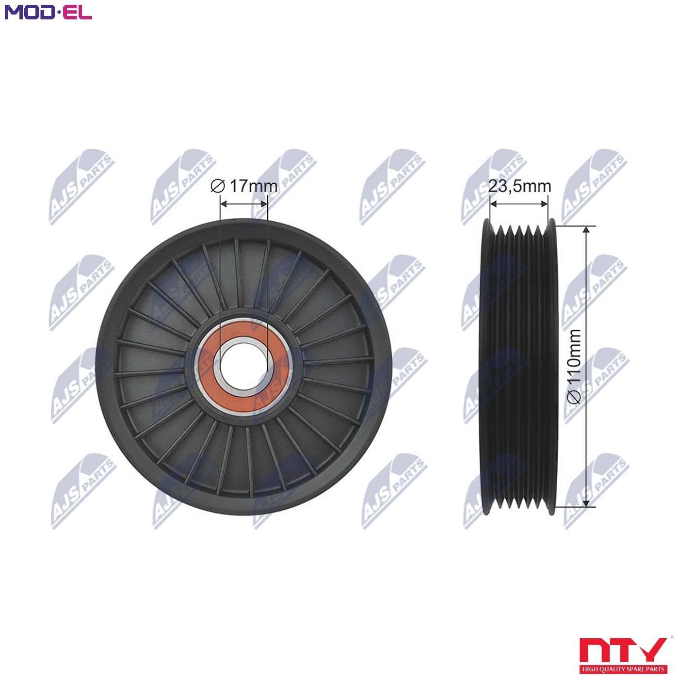 DEFLECTIONGUIDE PULLEY VRIBBED BELT RNK-AU-017 FOR SKODA OCTAVIA/III/Combi VW - Image 9