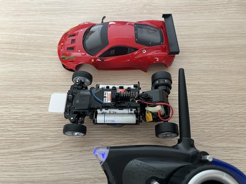 Very Rare Kyosho MINI-Z Racer Ferrari 458 Italia GT2 Body& sports ready Set F/S - Picture 17 of 22