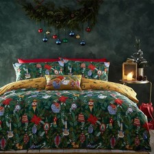 Image of furn Deck The Halls Christmas Duvet Cover Set - Festive Bedding Holiday Décor...