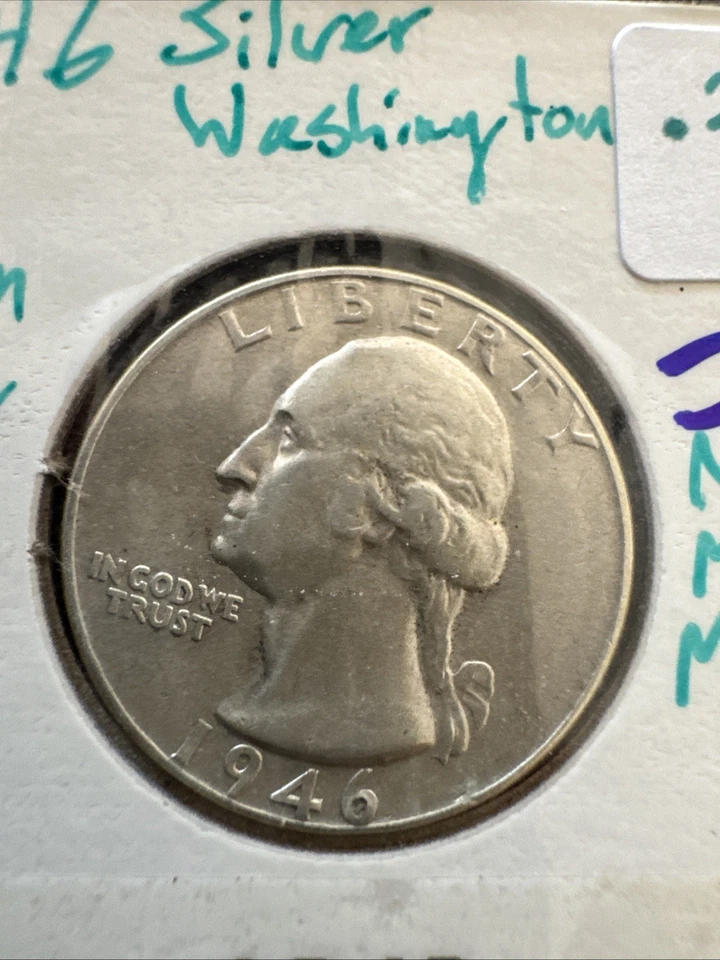 1946Washington Silver Quarter from New Philadelphia Mint BU Condition. AU. GEM - Image 2 of 4