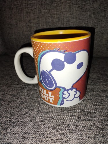 Peanuts Snoopy Joe Cool "CHILL OUT" Mug Coffee Tea Cup 15 oz. Gibson