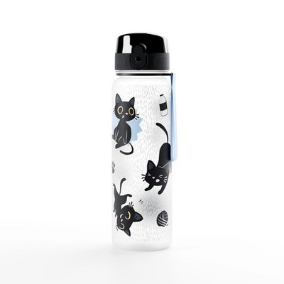 Butelka nietłukąca się 600ml - Lucky the Black Cat Puckator