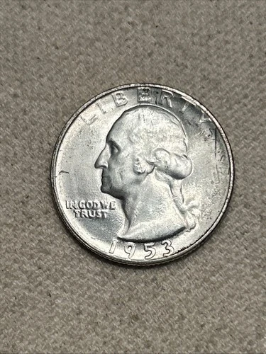 1953-S Washington Silver Quarter GEM BU *UNCIRCULATED* MS TONED MM