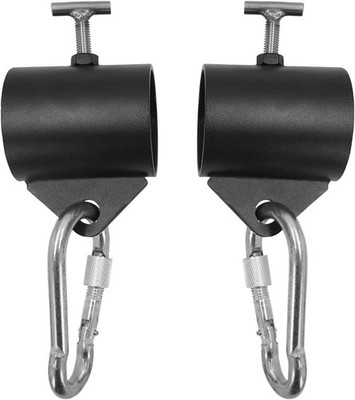 Olympic Chain Collars Barbell Clamps W/ Loops Weightlifting Workout Set of 2