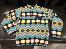 Patagonia Synchilla Snap T Fleece Pullover Women  s Size Medium Aztec Pattern