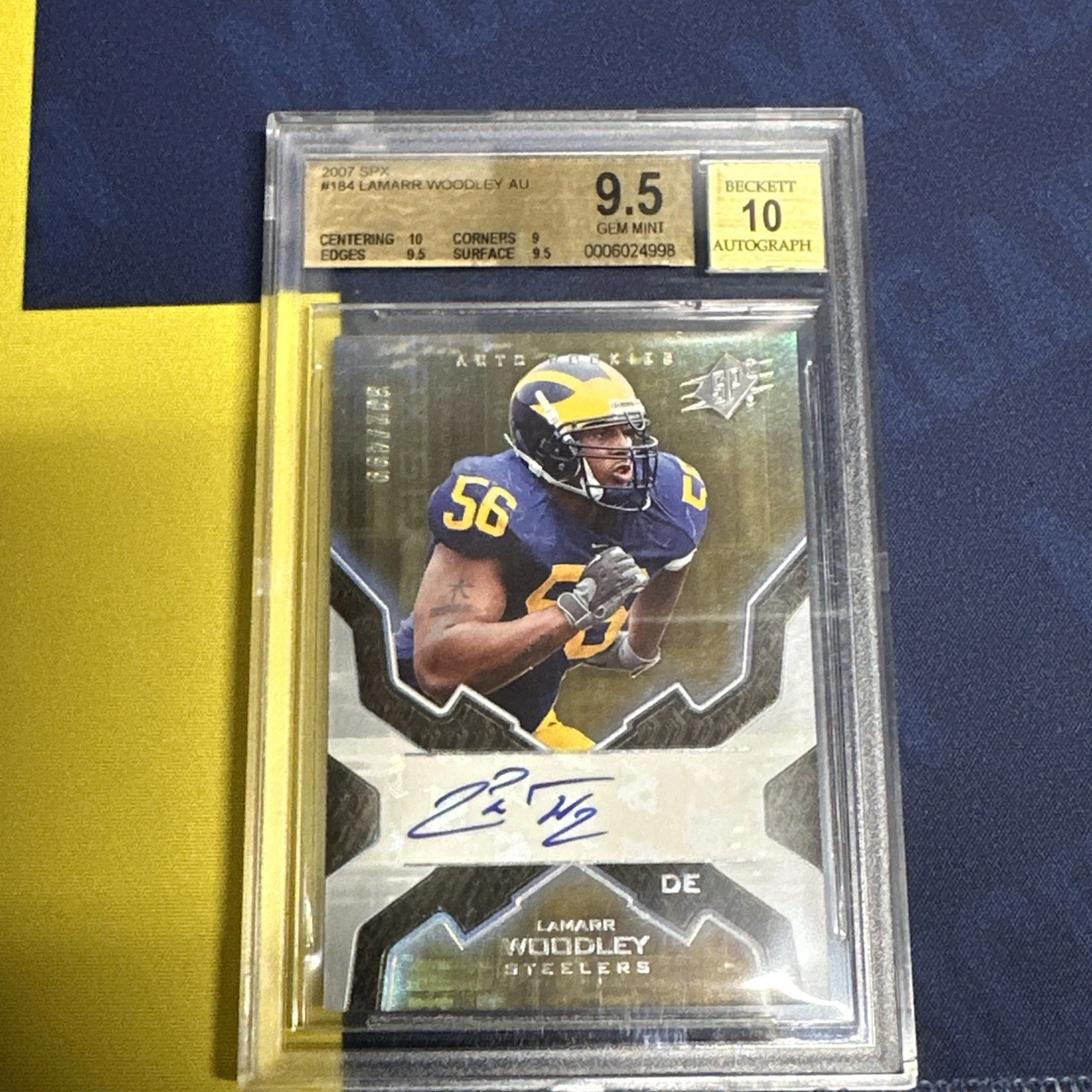 LaMarr Woodley Spx #184 Autograph-Silver Holofoil