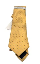 Perry Ellis Portfolio Small Dot Men's Silk Tie,Yellow, OS