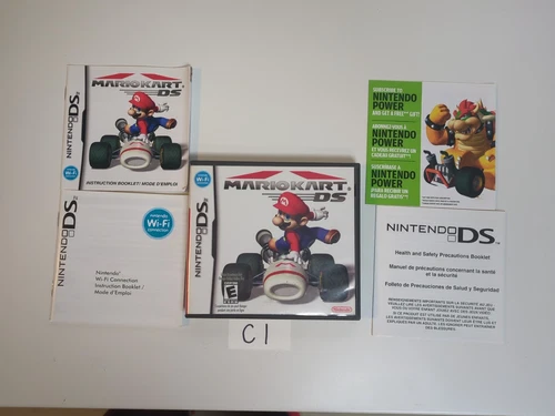 Mario Kart DS (Nintendo DS, 2005) + Case , Manual & Inserts Tested