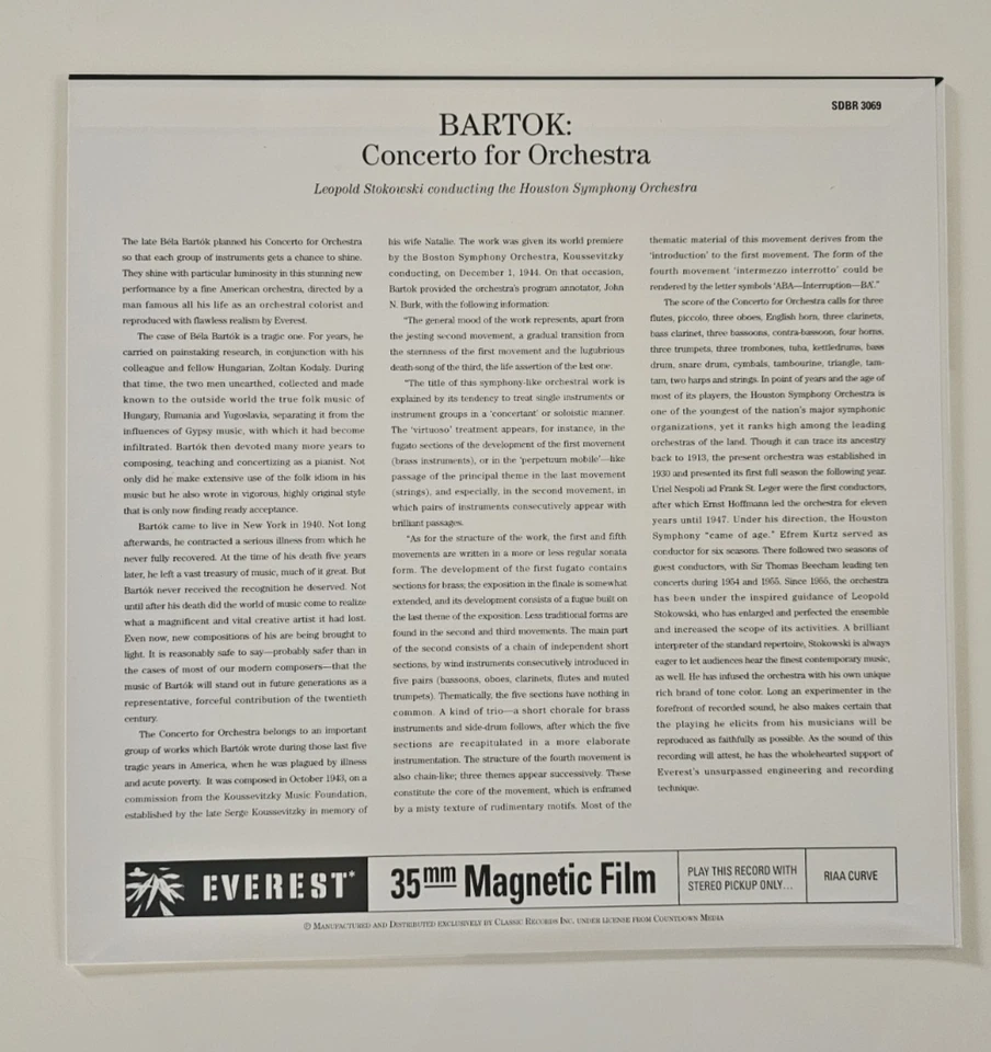 Bartok / Stokowski - "Concerto For Orchestra" (45rpm, 200g, DOLP, Reissue ) 2008 - Bild 4 von 4
