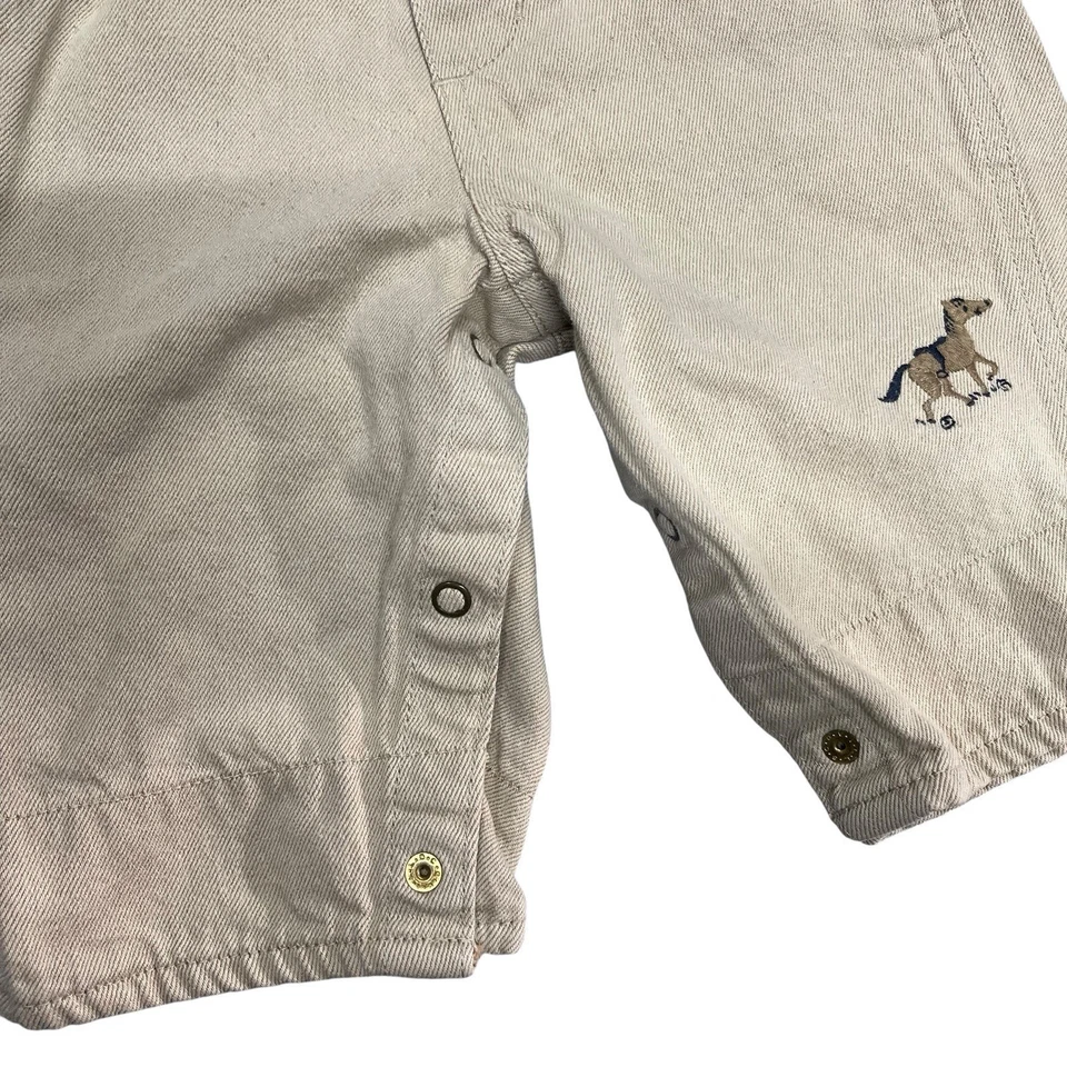 Oshkosh Bgosh Mono Beige Granja Caballo Vaquero Sombrero 3/6 Meses Foto 4 de 4