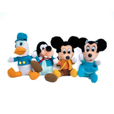 Vtg Disney Mickey  s Christmas Carol Plush Set 1980s Mickey Minnie Goofy Donald