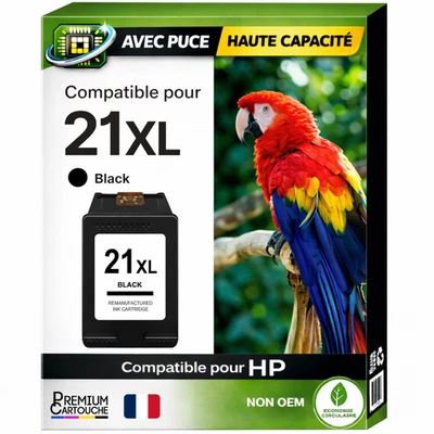 Cartouche compatible pour HP 21XL C9351AE Noir 22ml - Photo 1/4