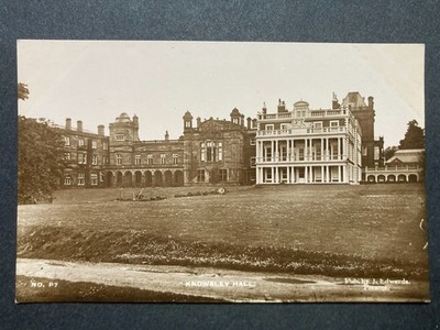 Knowsley Hall Merseyside Lancashire Echtfoto Vintage Postkarte R14