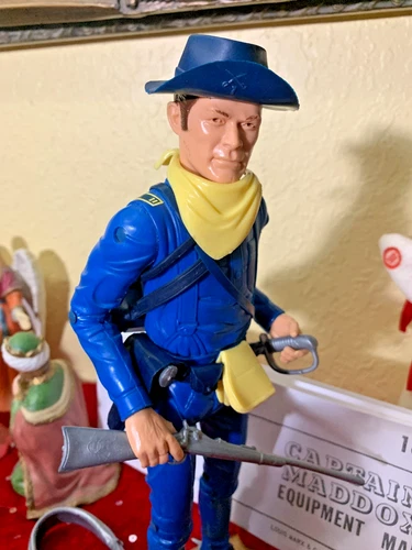 Vintage Marx Johnny West Adventure Capt Maddox action figure 99% blue silver HTF