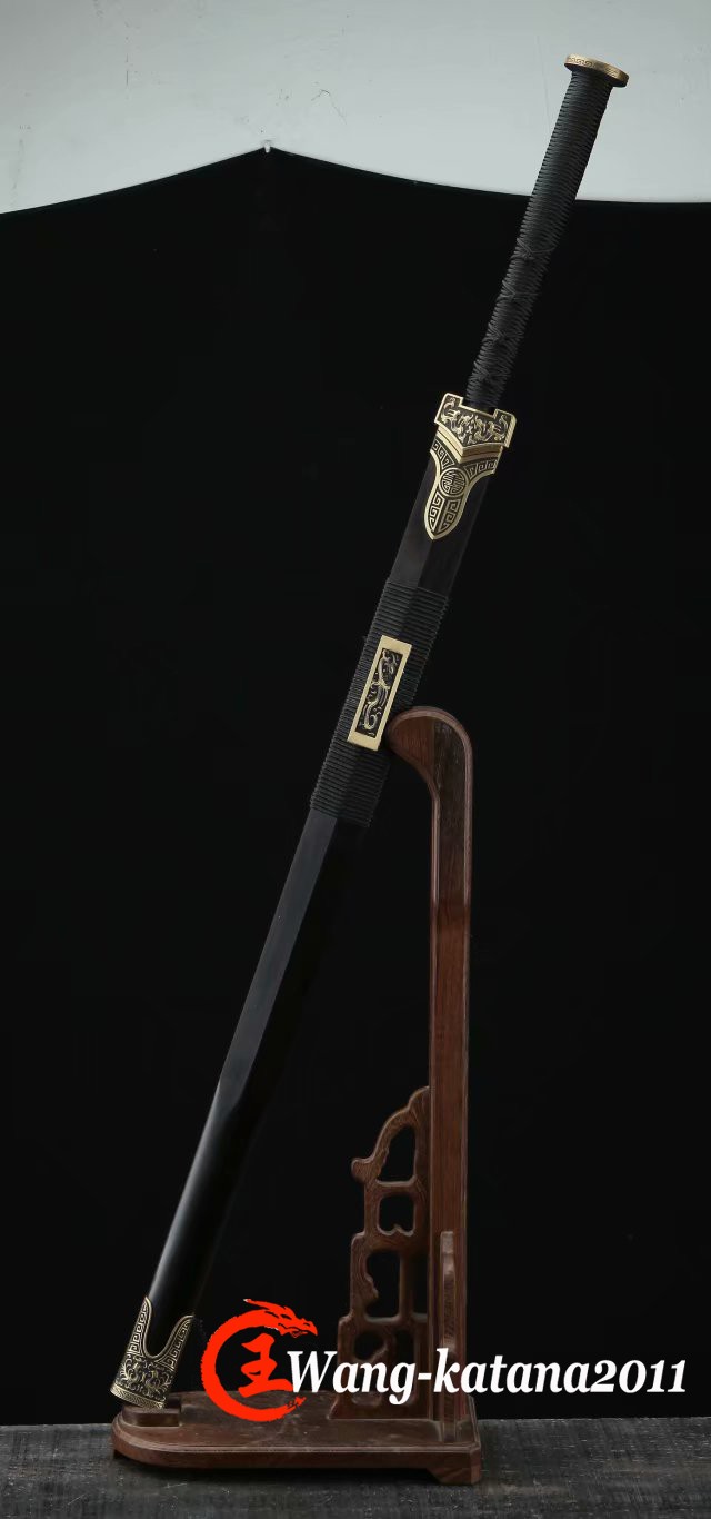 42" Functional Chinese Han Jian Sword Kungfu Practice Damascus Folded Steel