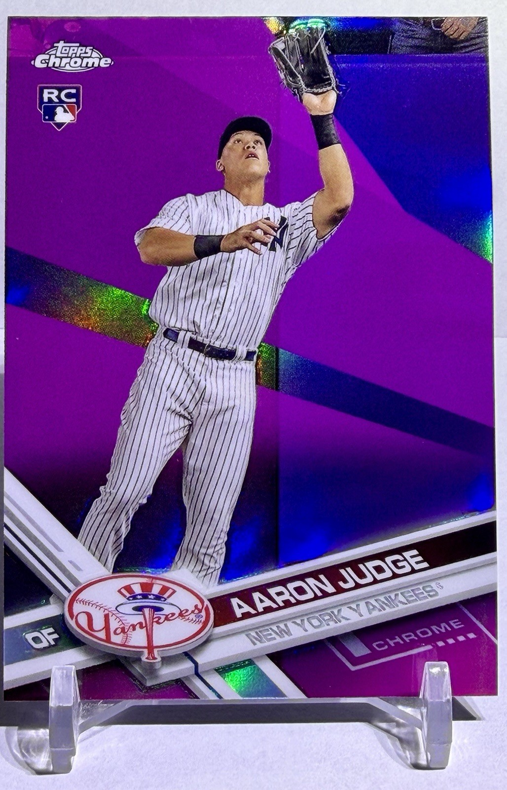 2017 Topps Chrome #169 Aaron Judge Pink Refractor Rookie RC New York Yankees