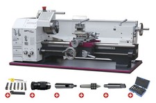 Tour à métaux d'établi hauteur des pointes 125 mm entre-pointes TU2506 PACK 400V