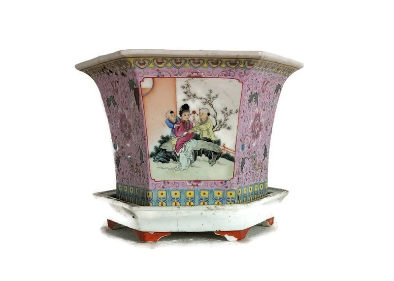 中国花盆古董陶瓷花盆| eBay