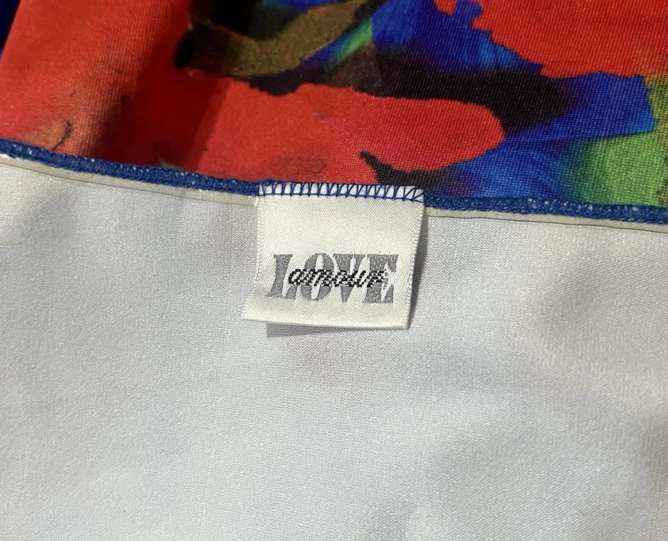Blusa feminina vintage 90’s Amour Love exclusiva floral frisada slim fit grunge gráfica M - Imagem 3 de 4