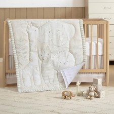The H mistry 3-Piece Crib Bedding Set for Boys  Girls - Reversible Quilt, Fi...