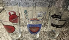 Lot of 7 Vintage Various Brewery Restaurant Pint Beer Glass John Harvard TapRoom