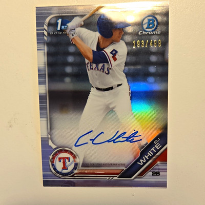 Bowman Chrome 1st Bowman Eli White Auto RC Texas Rangers #193/499