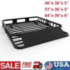46/51/64 inch Universal Black Roof Rack Cargo Carrier Luggage Hold Basket SUV
