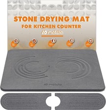 Matdia Stone Drying Mat for Kitchen Counter and Faucet mat for kitchen sink  