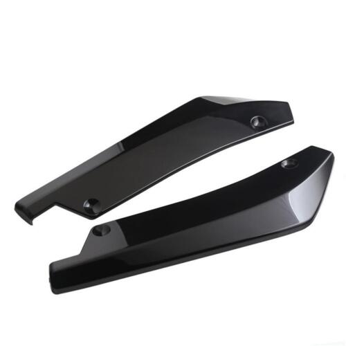 Universal Anti-Scratch Car Rear Bumper Lip Diffuser Splitter Canard Glossy Black - Picture 2 of 5