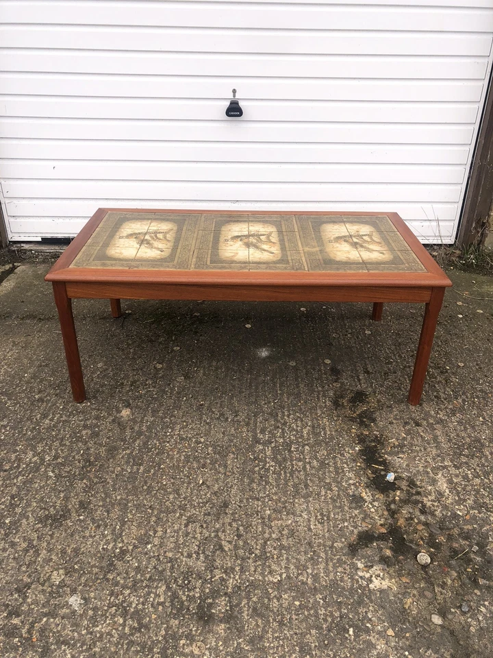 Mobelfabrikken Toften Danish Bird Tiled Teak Coffee Table 60s Mid Century Mcm - Image 3 of 4