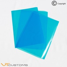 Medium Blue Headlight Tint Film  2 x A4 Sheets for Fog Lights  Car Vinyl Wrap