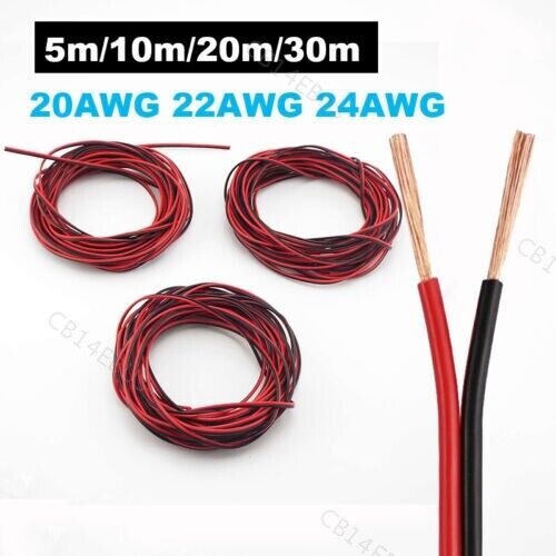 2pin 20 22 24 AWG Extension Electrical Wire 12V SM JST Electric Cable B14 - Afbeelding 1 van 7