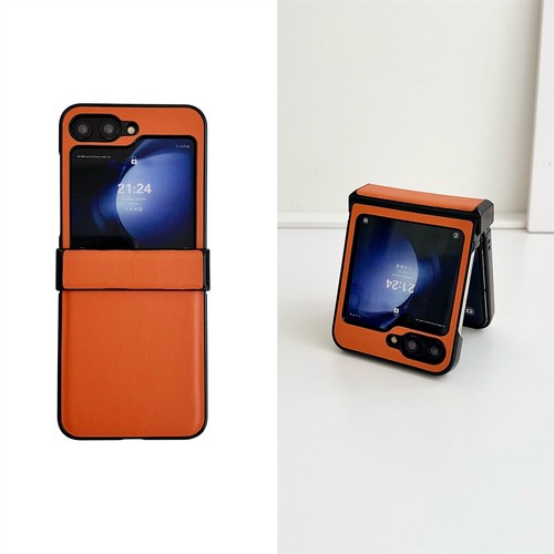 Fashion PU Leather Phone Protective Case Cover For Samsung Galaxy Z Flip 3 4 5 6 - Picture 9 of 34