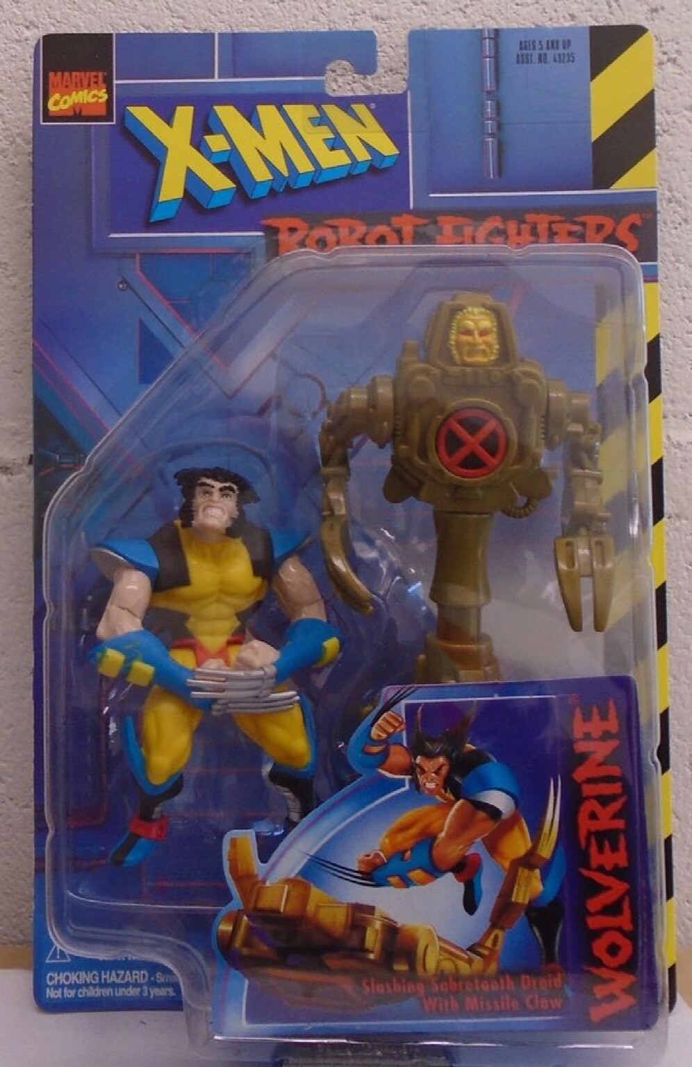 X-Men Robot Fighters Wolverine Slashing Sabretooth Droid Logan Toybiz 5