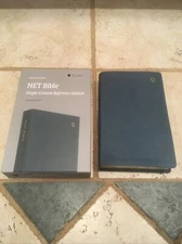 NET BIBLE SINGLE COLUMN REFERENCE  EDITION TEAL LEATHER SOFT