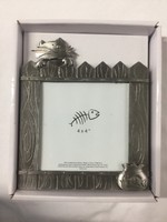 Kohl's Cat Over A Fence W/ Fishbowl 4 X 4 Silver Photo Frame Kohl's Cat Over A Fence W/ Fishbowl 4 X 4 Silver Photo Frame