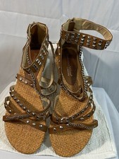 Francesco Milano Sandali Scarpe Donna Ecopelle Marrone ~ 9,5 (40)